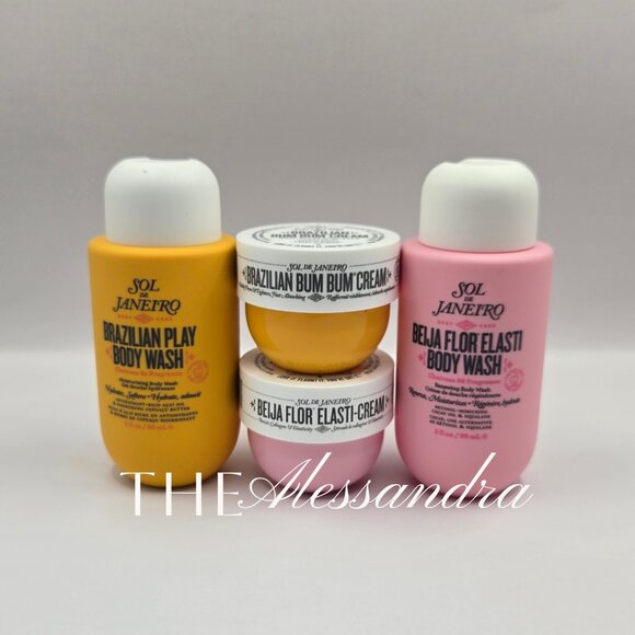 Sol de Janeiro Brazilian Bum Bum & Beija Flor Body Cream & Shower Gel Travel Set - Picture 1 of 14